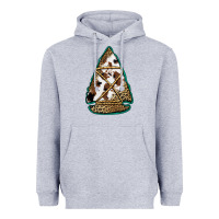 Heather Grey cowhide leopard arrowhead Heavyweight Hoodie - Jasminsmagicworld