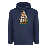 Navy cowhide leopard arrowhead Heavyweight Hoodie - Jasminsmagicworld