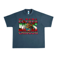 Midnight Navy El Papa Mas Chingon Urban Heavy Tee - texasbilliewilder