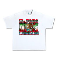 White El Papa Mas Chingon Urban Heavy Tee - texasbilliewilder