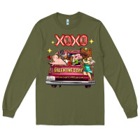 Army Green valentine's day truck farm animals cupid xoxo Long Sleeve Tee - FaDigitalArtStudio
