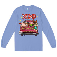 Colony Blue valentine's day truck farm animals cupid xoxo Long Sleeve Tee - FaDigitalArtStudio