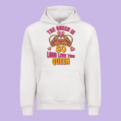 The Queen Is 50 Long Live The Queen Urban Hoodie Designed By Jasminsmagicworld