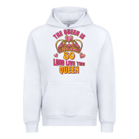 White the queen is 50 long live the queen Urban Hoodie - Jasminsmagicworld