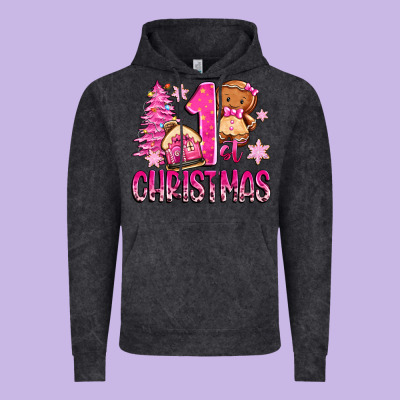 Vintage Hoodie 1st christmas gingerbread girl