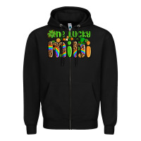 Black st patricks one lucky mini Zipper Hoodie - AdoDesignShop