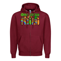 Burgundy st patricks one lucky mini Zipper Hoodie - AdoDesignShop