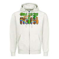 Oatmeal Heather st patricks one lucky mini Zipper Hoodie - AdoDesignShop