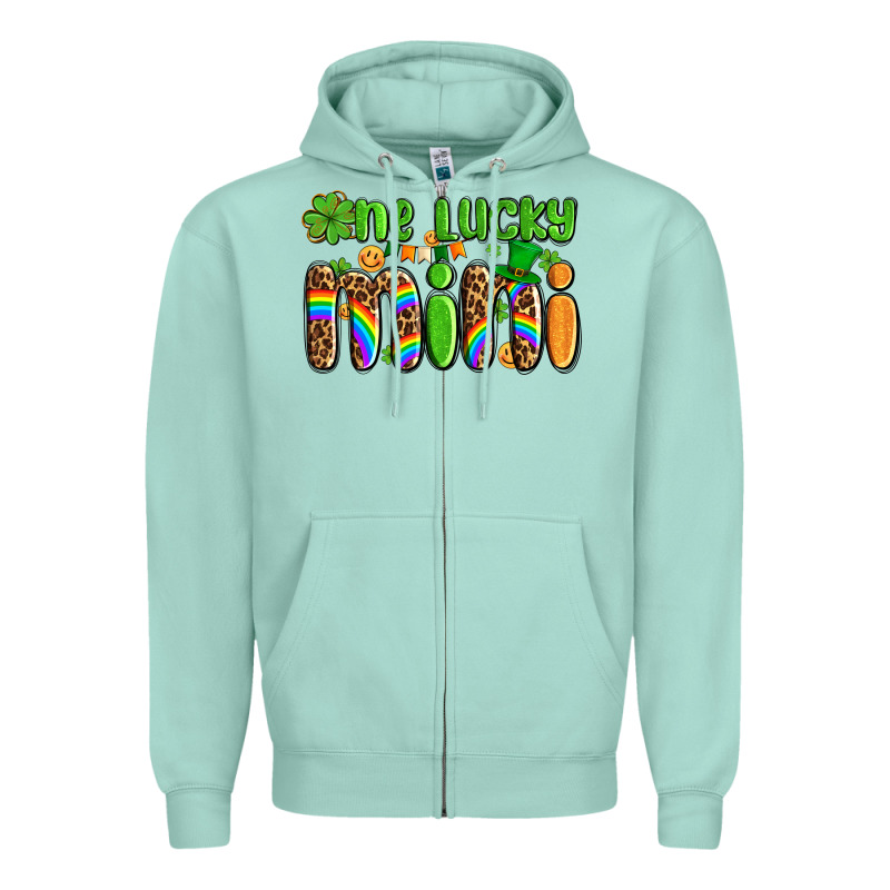 St Patricks One Lucky Mini Zipper Hoodie by AdoDesignShop | Teevron