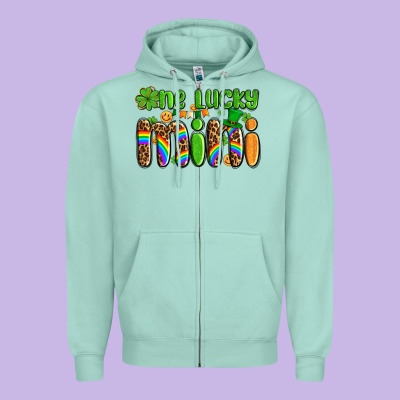 St Patricks One Lucky Mini Zipper Hoodie Designed By Adodesignshop