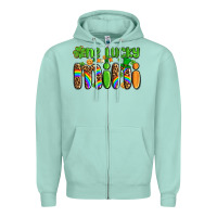 Seafoam st patricks one lucky mini Zipper Hoodie - AdoDesignShop