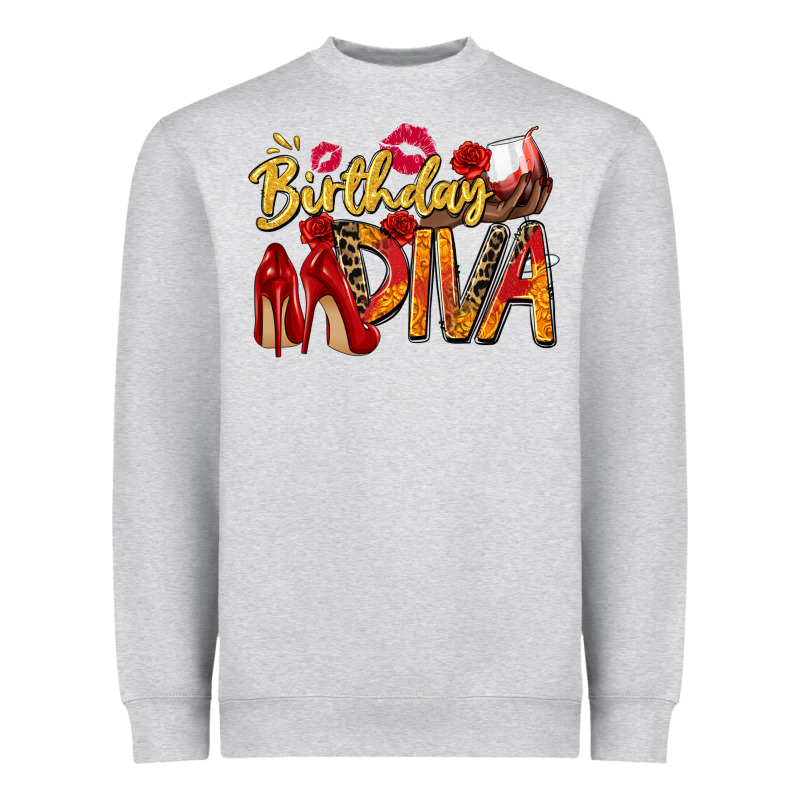 Birthday Diva Heavyweight Sweatshirt by Zillion Design Studio | Teevron