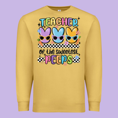 Teacher Of The Sweetest Premium Sweatshirt Designed By Maliassmallbusiness