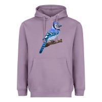 Lavender Blue Jay Bird Heavyweight Hoodie - LillyAllenDesigns