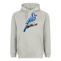 Moon Dust Blue Jay Bird Heavyweight Hoodie - LillyAllenDesigns