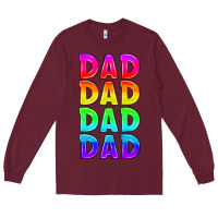 Burgundy lgbtq dad Long Sleeve Tee - HRA Design Shop
