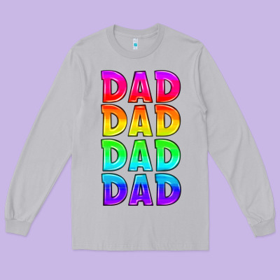Lgbtq Dad Long Sleeve Tee Designed By Hra Design Shop