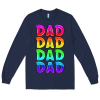 Navy lgbtq dad Long Sleeve Tee - HRA Design Shop