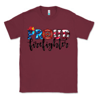Burgundy proud firefighter Classic Tee - HRA Design Shop