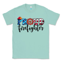 Seafoam proud firefighter Classic Tee - HRA Design Shop