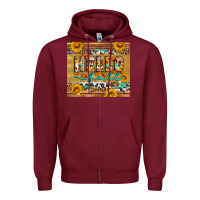 Burgundy western hello fall tumbler Zipper Hoodie - Artiststas