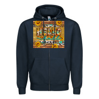 Navy western hello fall tumbler Zipper Hoodie - Artiststas