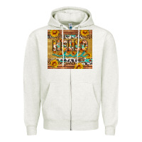 Oatmeal Heather western hello fall tumbler Zipper Hoodie - Artiststas