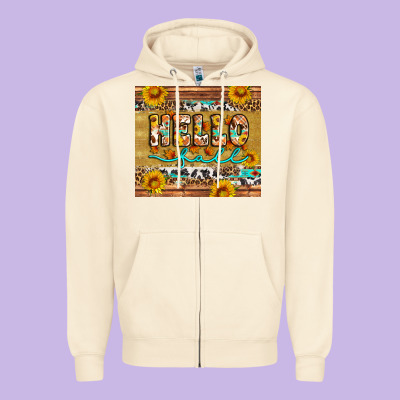 Western Hello Fall Tumbler Zipper Hoodie Designed By Artiststas