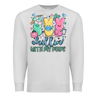 Dove Grey chillin with my peeps Premium Sweatshirt - MaliasSmallBusiness