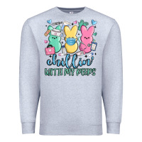 Heather Grey chillin with my peeps Premium Sweatshirt - MaliasSmallBusiness