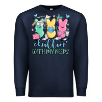 Navy chillin with my peeps Premium Sweatshirt - MaliasSmallBusiness