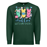 Sports Green chillin with my peeps Premium Sweatshirt - MaliasSmallBusiness