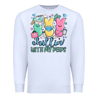 White chillin with my peeps Premium Sweatshirt - MaliasSmallBusiness