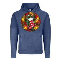Vintage Denim Santa Stocking Christmas Vintage Hoodie - RanaPortraitStore