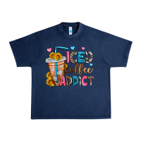 Navy iced coffee addict Urban Heavy Tee - Zillion Design Studio