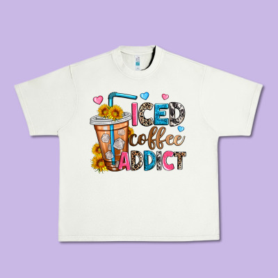 Iced Coffee Addict Urban Heavy Tee Designed By Zillion Design Studio