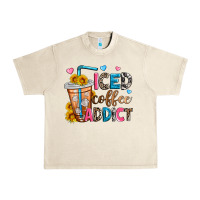 Sandshell iced coffee addict Urban Heavy Tee - Zillion Design Studio