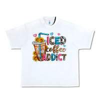 White iced coffee addict Urban Heavy Tee - Zillion Design Studio
