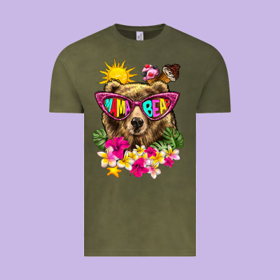 Mama Bear Summer Vintage Tee Designed By Texasbilliewilder