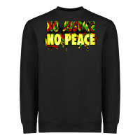Black no justice no peace Heavyweight Sweatshirt - Zillion Design Studio