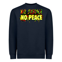 Navy no justice no peace Heavyweight Sweatshirt - Zillion Design Studio