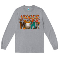 Heather Grey thankful mama sheep Long Sleeve Tee - RacoonDesign
