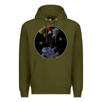 Army Green Space Travel Premium Hoodie - Bettercallsaul