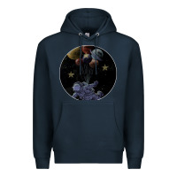 Navy Space Travel Premium Hoodie - Bettercallsaul
