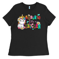 Black sparkle like a unicorn Ladies Tee - AdoDesignShop