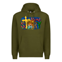 Army Green True Story Holy Family Premium Hoodie - MaliasSmallBusiness