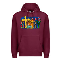 Burgundy True Story Holy Family Premium Hoodie - MaliasSmallBusiness