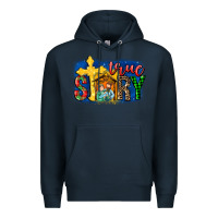 Navy True Story Holy Family Premium Hoodie - MaliasSmallBusiness