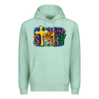 Seafoam True Story Holy Family Premium Hoodie - MaliasSmallBusiness