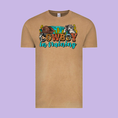 Cowboy In Training Vintage Tee Designed By Zillion Design Studio